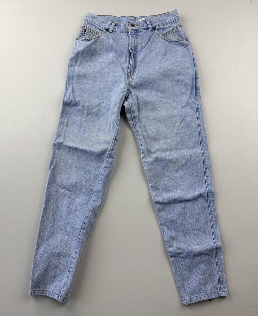 Vintage Levi's Native Blue Jeans Womens 13 Light Wash Tapered Ankle Zip Denim